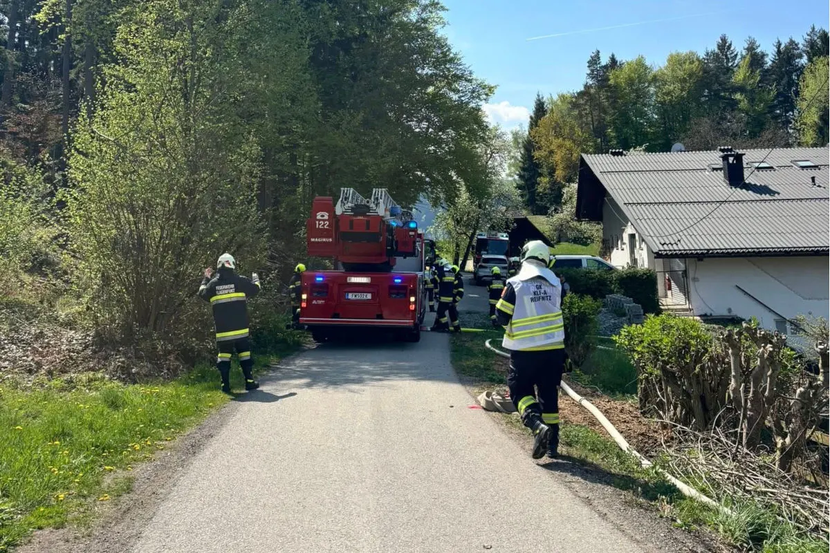 Keutschach – Wohngebäude in Brand