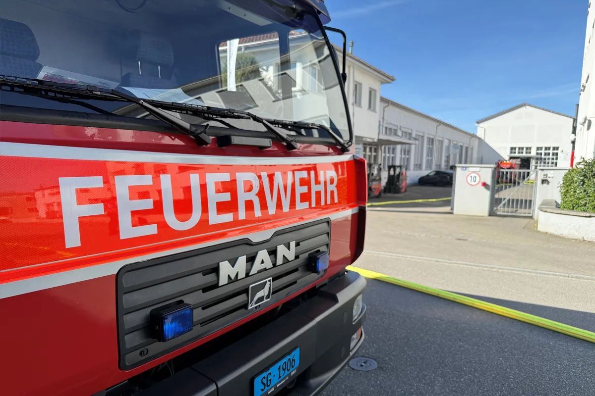 St.Gallen SG – Brand in Industriebetrieb mit erschwerter Löschung