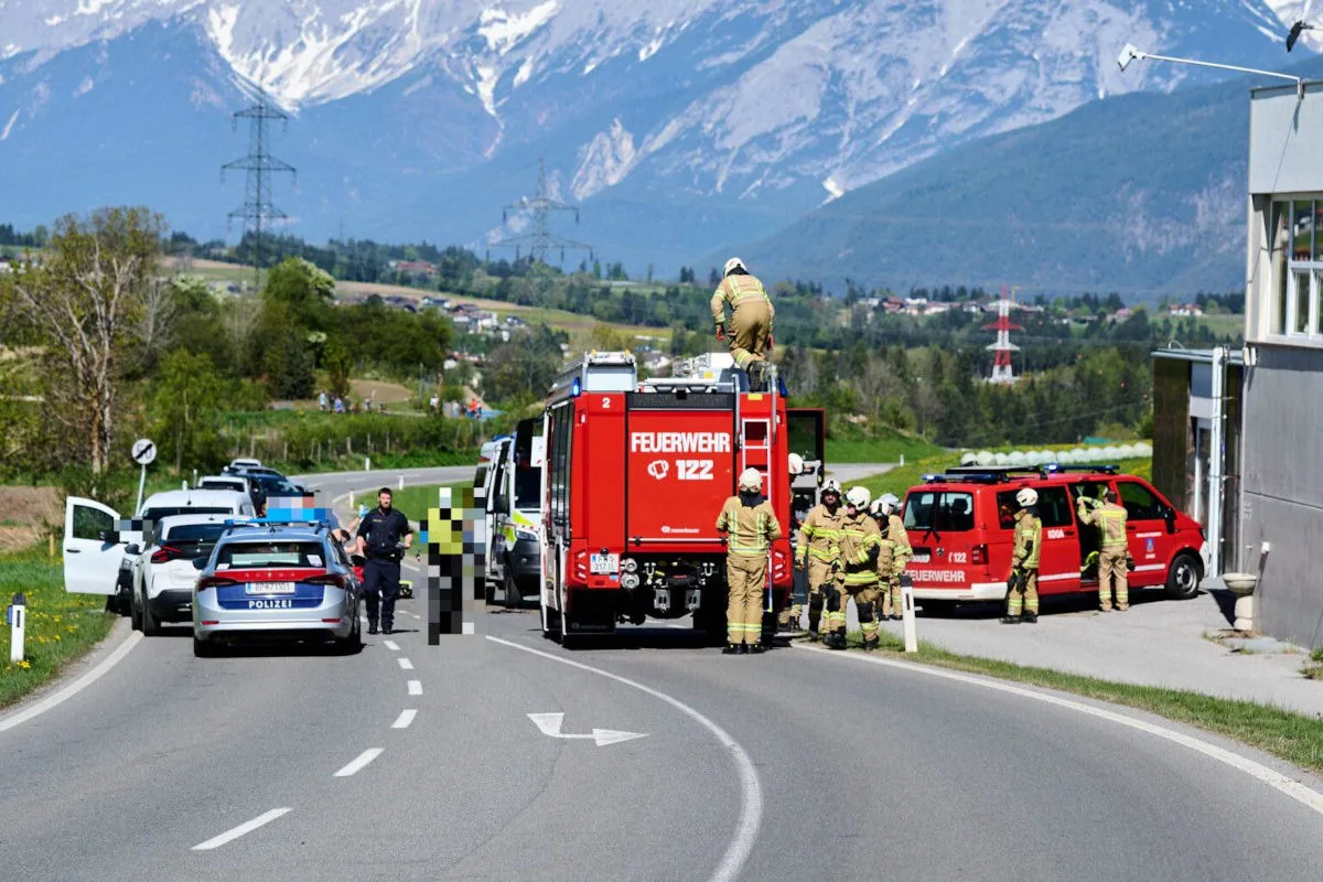 Axams – Motorradfahrer bei Unfall schwer verletzt