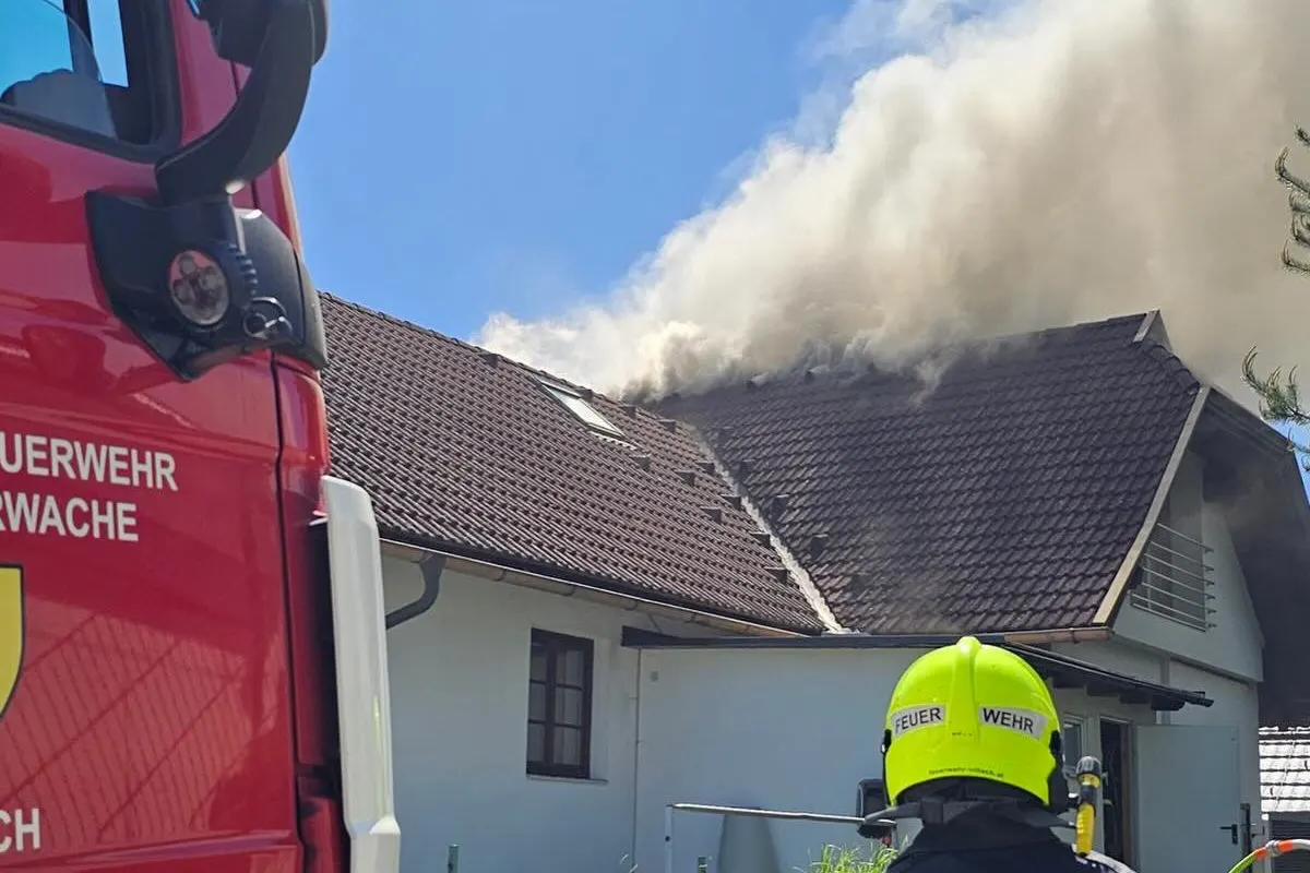 Villach – Dachstuhl in Drobollach in Brand geraten