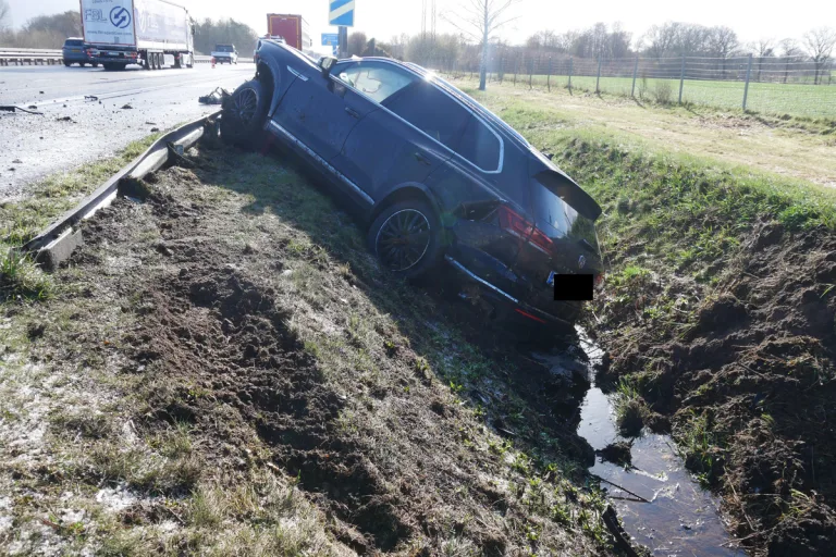 A1 Sottrum – Mehrere Unfälle bei Starkregen und Hagel