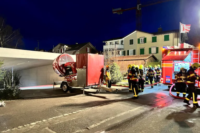 Gossau SG – Brand in Tiefgarage