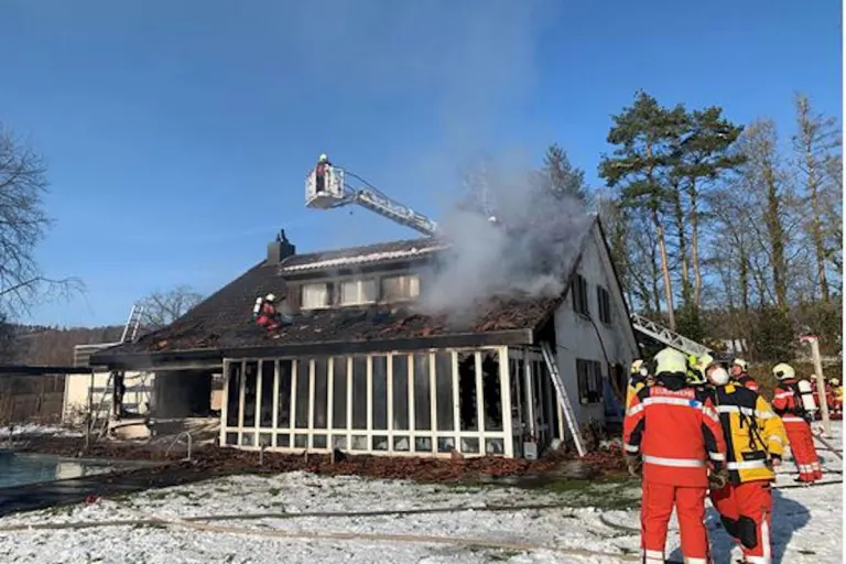 Oberstammheim ZH – Brand eines Einfamilienhauses