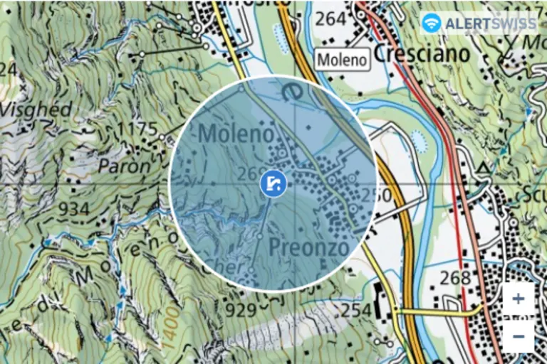 Moleno/Preonzo TI - Wasser aufgrund von mikrobiologischer Verschmutzung nicht trinkbar!