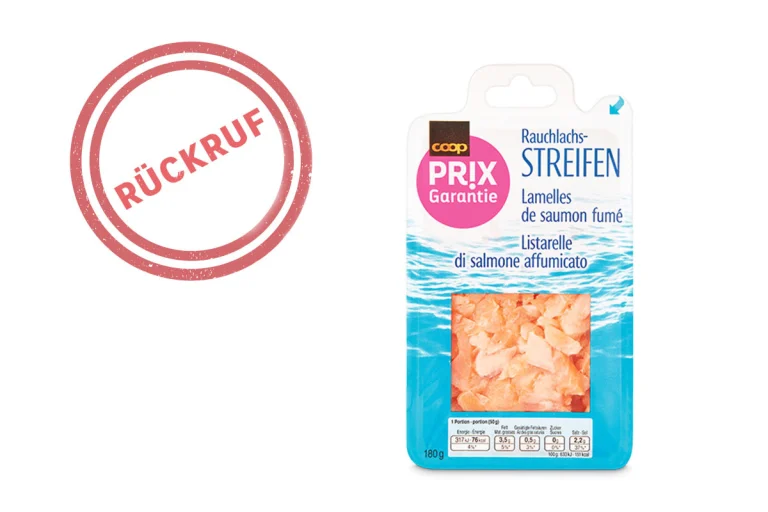 Coop ruft Prix Garantie Rauchlachsstreifen zurück