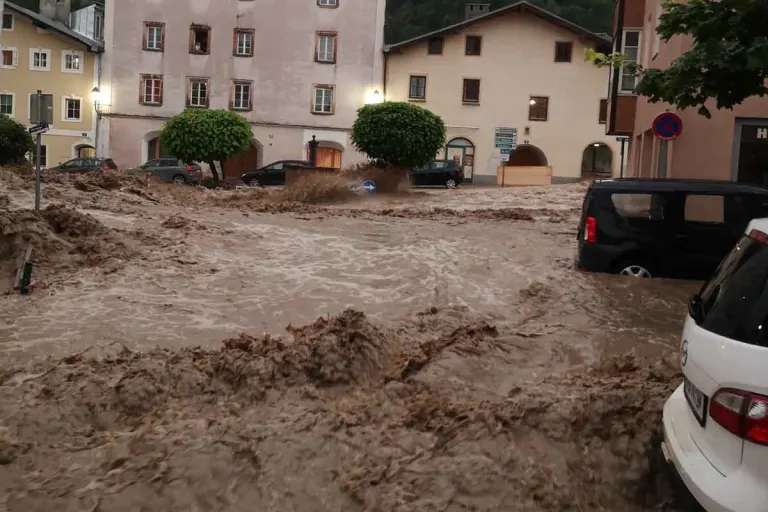 Hochwasser in Hallein
