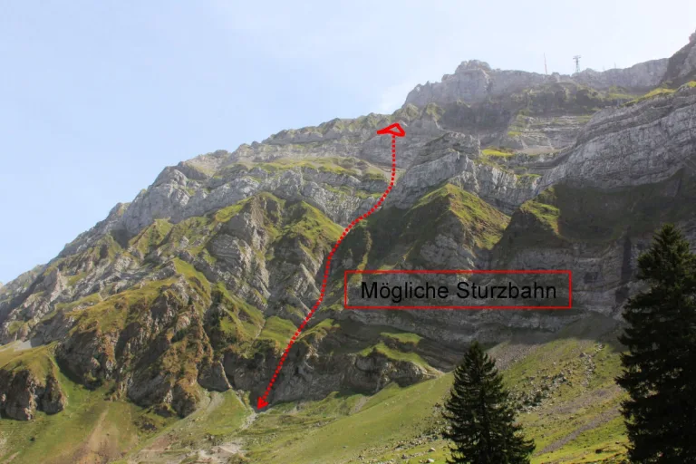 Hundwil AR – Steinschlaggefahr auf der Schwägalp