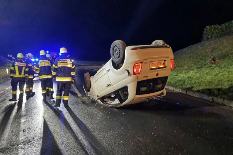 Köttmannsdorf – Unfall unter Alkoholeinfluss endet mit Überschlag