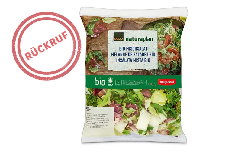 Coop ruft Bio Mischsalat von Naturplan wegen Listerien zurück