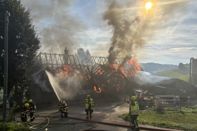 Biglen BE – Defekt an Gefriertruhe löst Brand an Bauernhaus aus