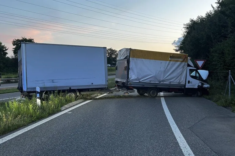 Hunzenschwil/A1 AG - Lieferwagenfahrer verliert Kontrolle und verunfallt