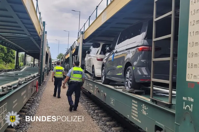 München BY –  Vier Tatverdächtige nach Diebstahl aus Autozug gestellt