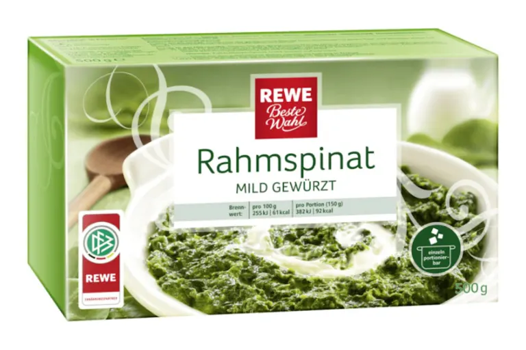 Achtung Metallspäne – ARDO ruft „REWE Beste Wahl, Rahmspinat portioniert mild gewürzt“ zurück