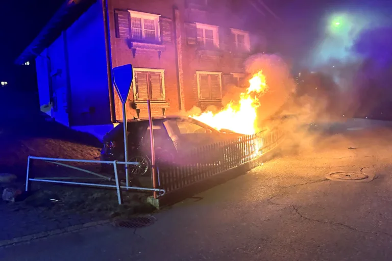 Unfall in Triesenberg FL – Auto überschlägt sich und fängt Feuer
