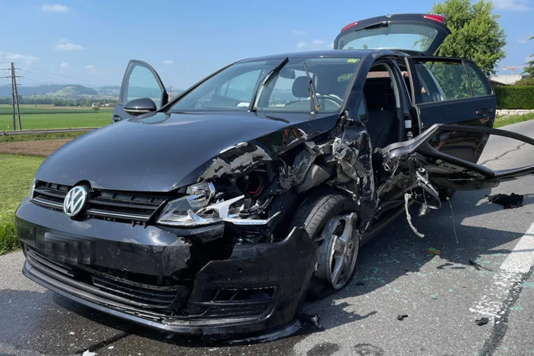 Verkehrsunfall in Wauwil LU - Rega im Einsatz