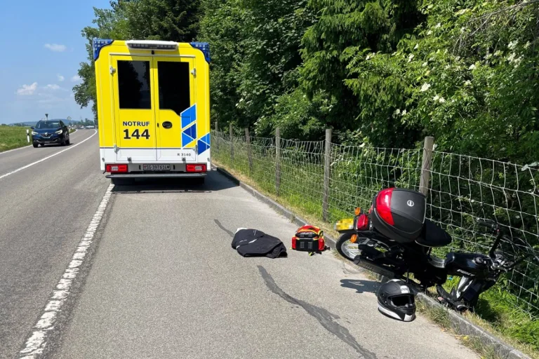 Unfall in Gossau SG mit Mofa