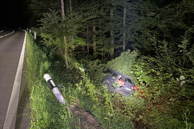 Selbstunfall in Frauenfeld TG – Auto kommt von Strasse ab