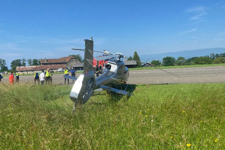 Lausanne  VD – Hubschrauber bei der Landung abgestürzt