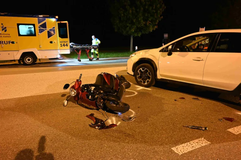 Züberwangen SG – Zusammenstoss aufgrund Vortrittsmissachtung 