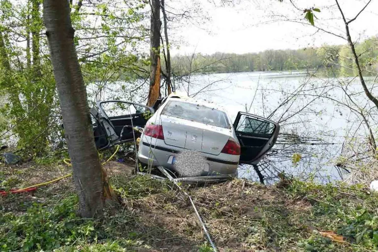 Teningen - Peugeotfahrerin kracht gegen Baum