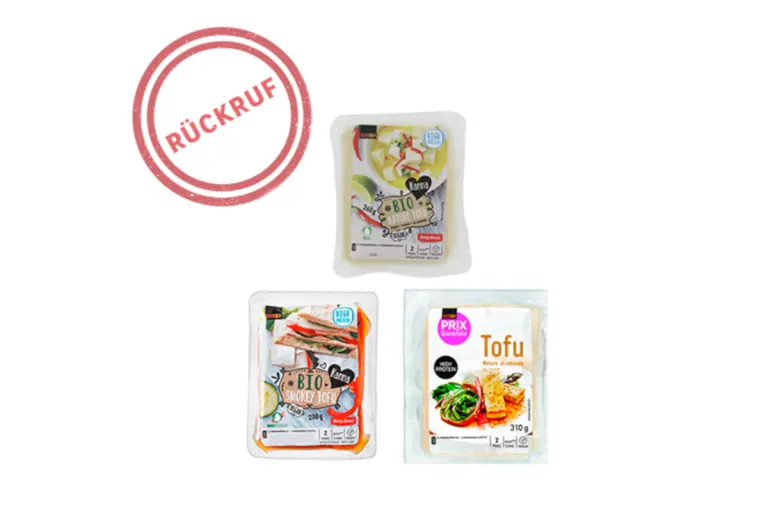 Coop ruft Tofu-Produkte von Karma und Prix Garantie zurück