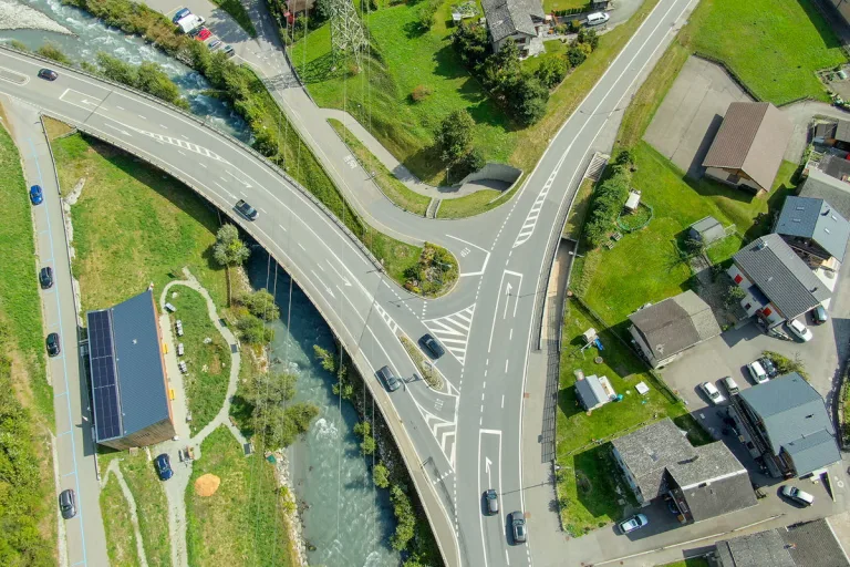 A21 Sembrancher BE – Bauarbeiten für provisorischen Kreisverkehr starten