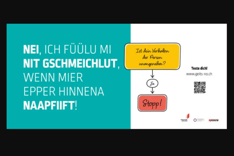 Kampagne zur Sensibilisierung gegen Belästigung im öffentlichen Raum
