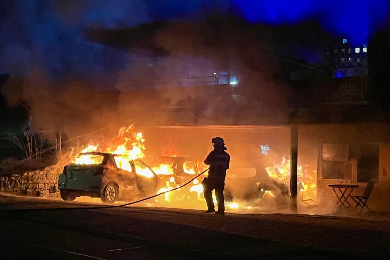 Inwil LU – Neun Fahrzeuge bei Brand zerstört
