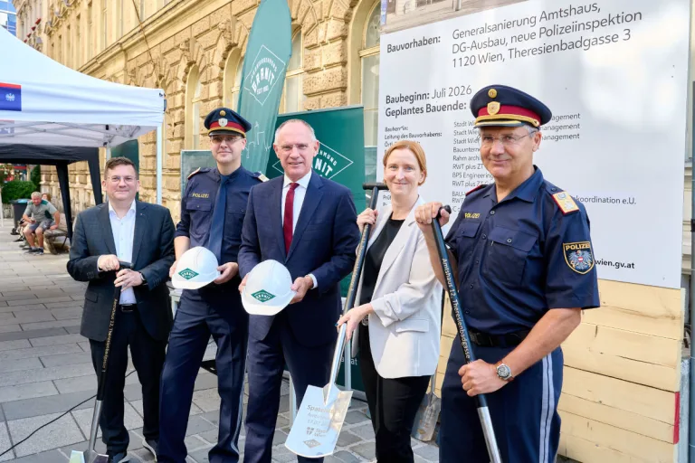 Wien – Spatenstich für neue Polizeiinspektion in Meidling