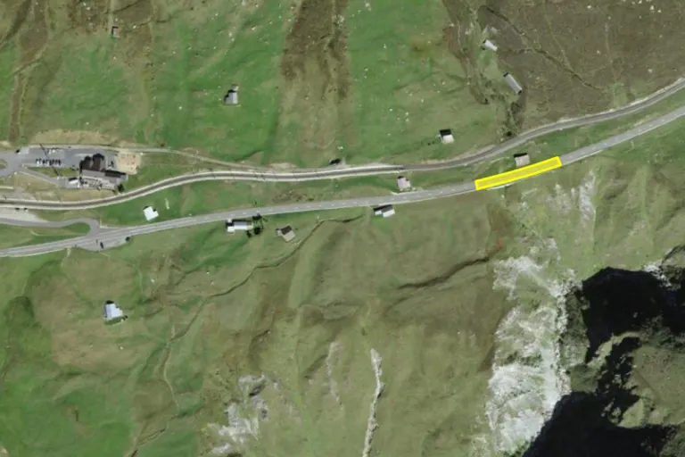 Oberalpstrasse UR – Baustelle wegen Sanierung von Stützmauer