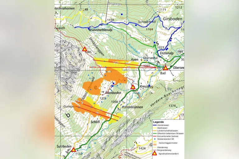 Kanton Glarus – Verkehrsbehinderungen Oberseetal- und Ällenbodenstrasse