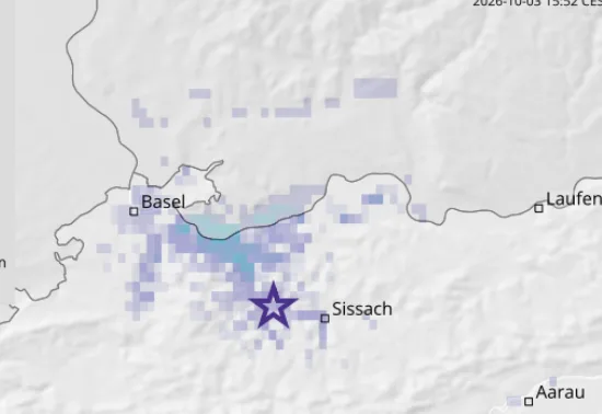 Liestal BL – Erdbeben der Stärke 3,0 registriert
