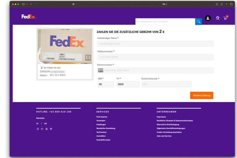 Betrüger am Werk - FedEx-Pakete locken in Phishing-Falle - Schützen Sie Ihre Daten!