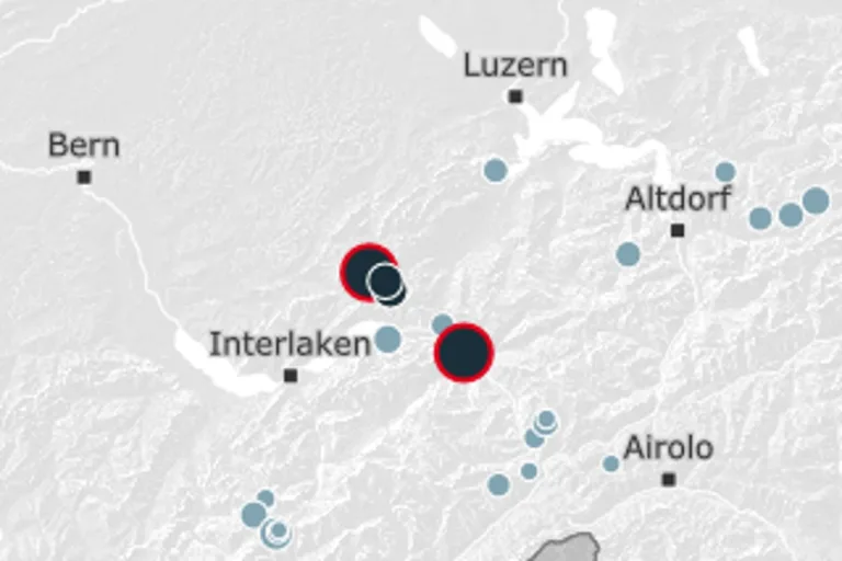 Erdbebenmeldung (Update) - Beben bei Sörenberg LU mit 2.5 und 2.9 auf der Richterskala registriert