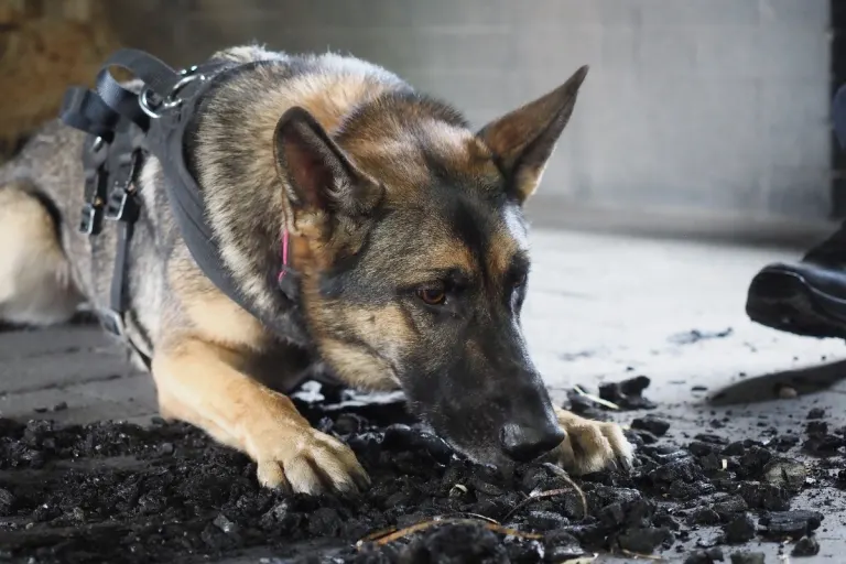Spezielle Nasen - Brandmittelspürhunde im Einsatz