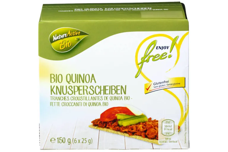 Warnung – Ethylenoxid in Bio- Knusperscheiben, Bio-Quinoa glutenfrei, verkauft bei ALDI SUISSE