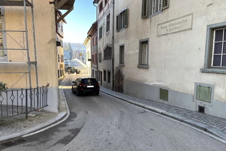 Stein am Rhein SH - Rhigass nach Unfall komplett gesperrt
