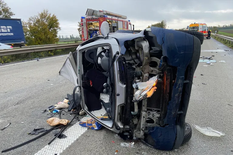 A61 Lambsheim RP – Schwerer Unfall mit zwei Verletzten