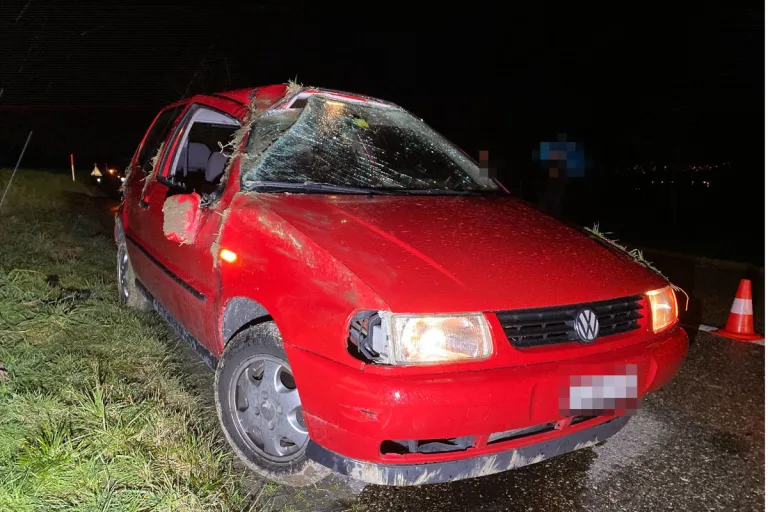 Deitingen SO – Auto überschlägt sich bei Selbstunfall