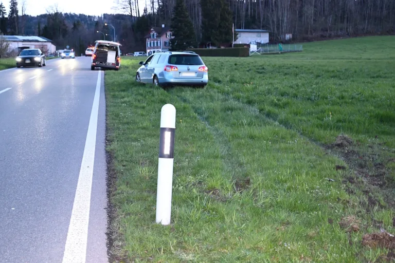 Wittenbach SG - Fahrunfähig mit einem Zaun kollidiert