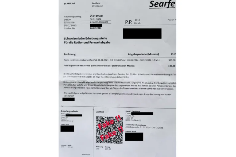 Abzocke - Falsche Rechnungen im angeblichen Namen von Serafe