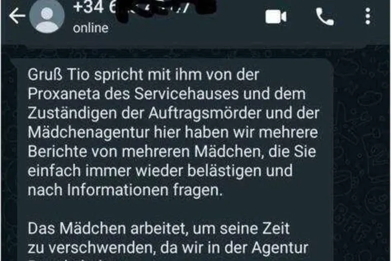Todesdrohung nach Anklicken eines Links 