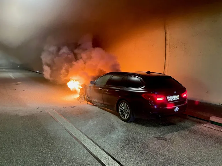 A2 Eptingen BL – Fahrzeugbrand im Belchentunnel – grosse Verkehrsbehinderungen