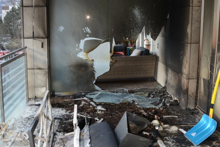 Vaduz FL – Brand eines Balkons durch Zigarette