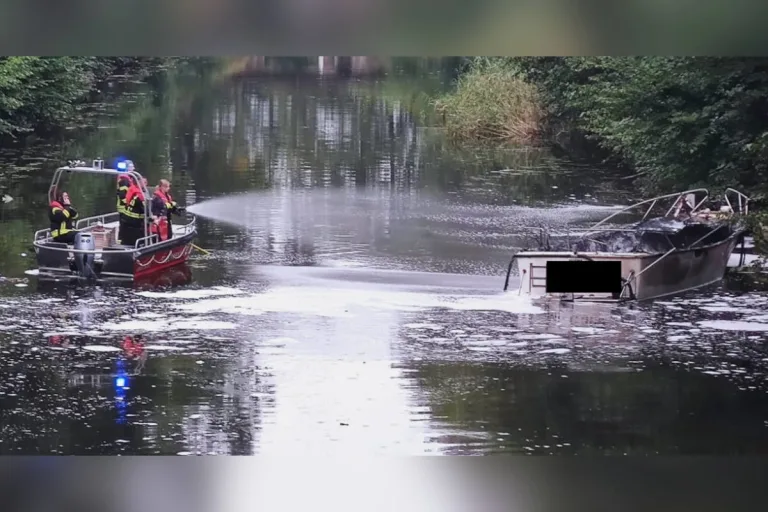 Waldeck – Sportboot auf der Havel bei Klein Quassow ausgebrannt