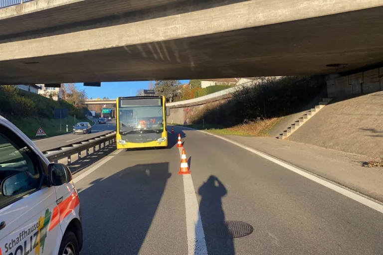 Stadt Schaffhausen – Falschfahrt mit Gelenkbus auf der A4
