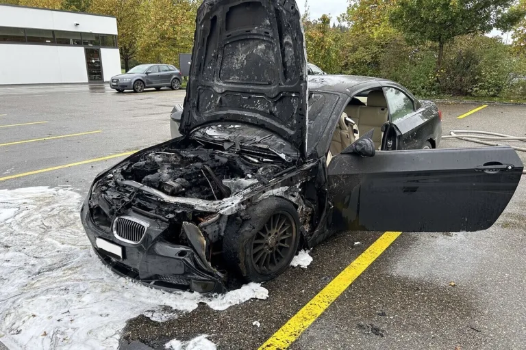 Stadt Schaffhausen – Rauchbildung während der Fahrt - Auto brennt ab