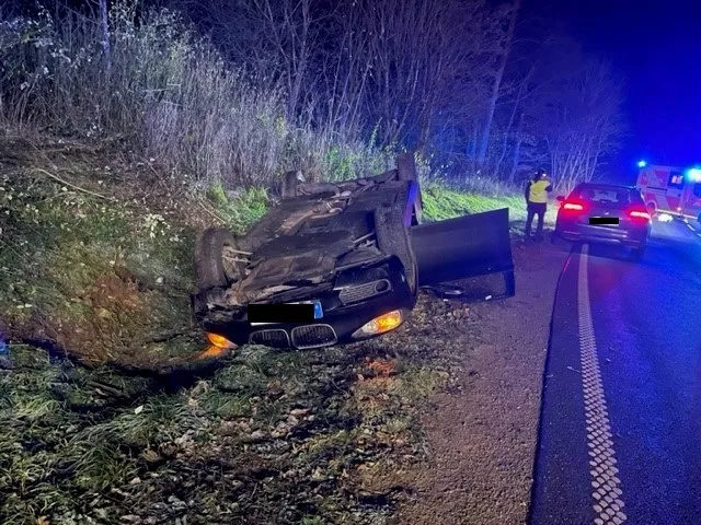 Trier – BMW landet auf dem Dach