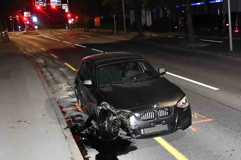 Chur GR - 22-Jähriger fährt BMW gegen Baum - Totalschaden
