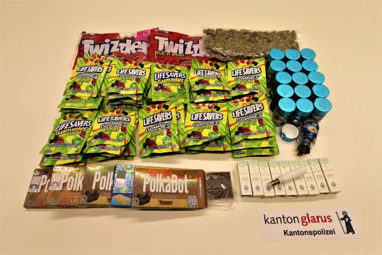 Kanton Glarus - Süssigkeiten mit THC in hoher Konzentration sichergestellt